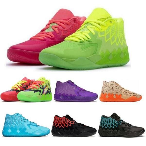 Sapatos de basquete Top MB01 Melo Ball Alta Qualidade Homens Sapatos de Basquete MB1 Rick Galaxy Queen Buzz City Rock Ridge Red Blast 2022 Homem Treinadores Sne