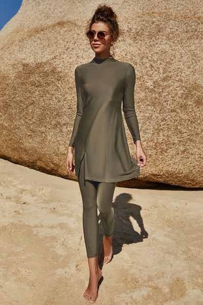 

burkini arab muslim women swimwear hijab swimsuit maxi dress full cover up printed islam maillot bikini abaya dubai modest swimwear, White;black