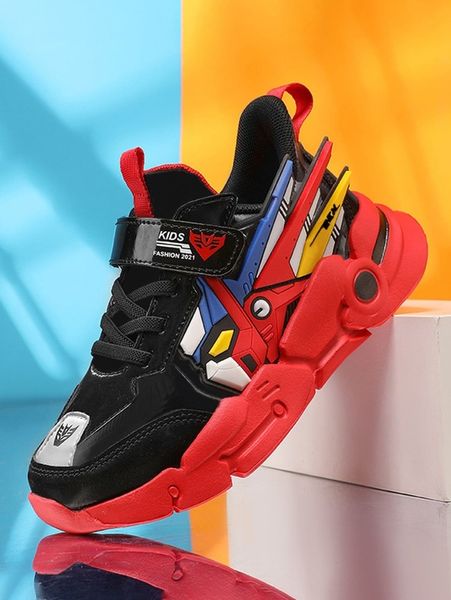 Jungen-Sneaker mit Cartoon-Dekor und Klettverschluss