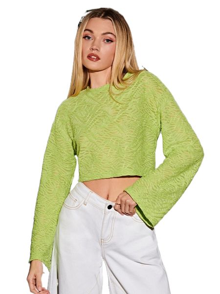 

textured d.rop s.houlder c.rop tee x2gs#, White