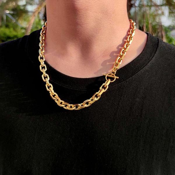 

pendant necklaces stainless steel cross chain o word necklace for men women hip-hop personality bracelet fashion jewelry accessoriespendant, Silver