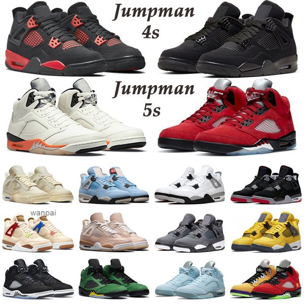 

jumpman5s basketball shoes men women 4s red thunder sail university blue royalty bred 5 blue bird shattered backboard space jam mens