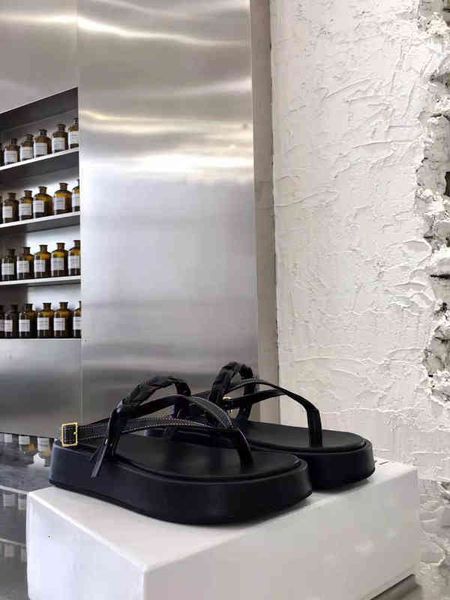 

dress shoes jw women's shoes spring and summer -style one line wind woven thick soled elevated casual sandals, Black