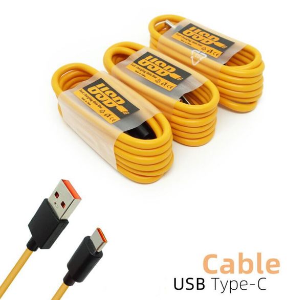 2A Typ C USB-Kabel Schnellladung Typ-C Micro USB-Datenlinie für Samsung Huawei Xiaomi Mobile 1m 3ft Orange Farbe