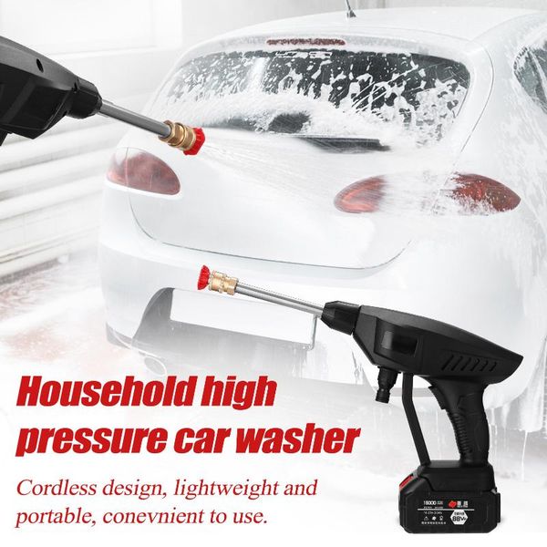 Pistola ad acqua Lancia schiuma da neve Uso domestico Cordless 30Bar Strumento di lavaggio auto ad alta pressione Macchina portatile per la pulizia dei veicoli Lavaggio elettrico dell'automobile