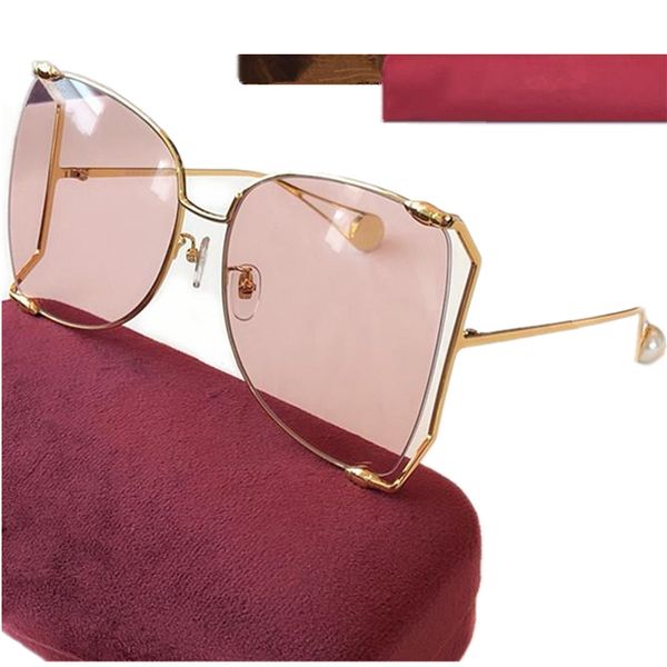 

fashion women irregular big frame sunglasses 0252s goggles metal hollow design sunglasse uv400 63-18-135 stylish model gradient polarizing g