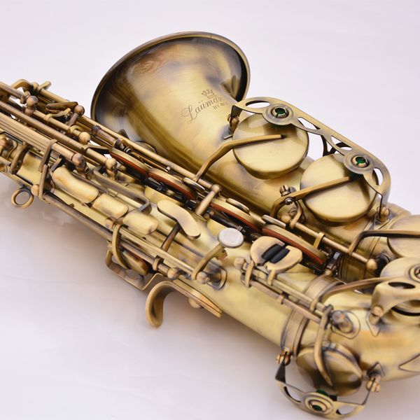 Sassofono ALTO originale francese LAIIMAN Top Design Rame antico Simulazione Mib Sax Bottoni perlati Strumenti musicali