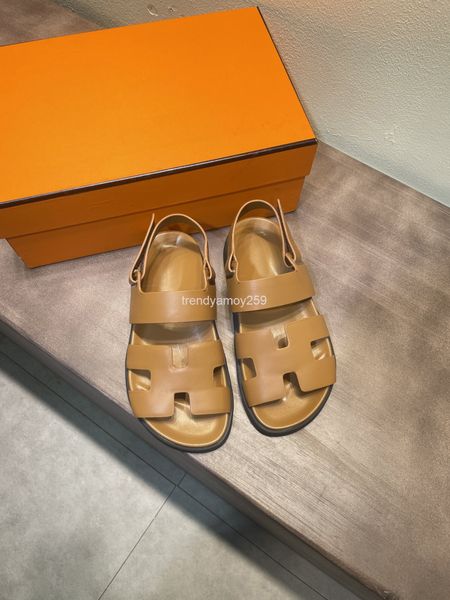 

slippers xiaxin flat slippers men's and women's cowhide sandals beach, Black