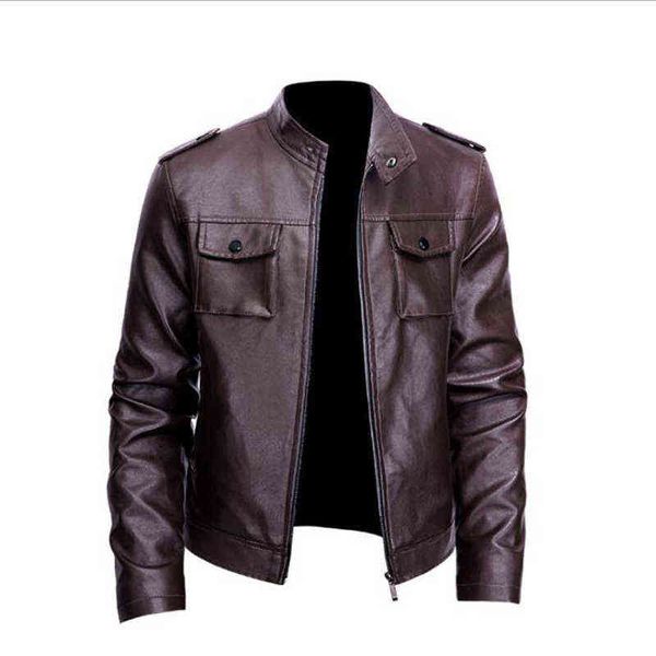 

mens faux leather jacket men's black motorcycle jackets jaqueta de couro masculina outwear male pu leather jacket coats 5xl t220728