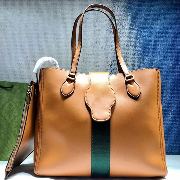 

women tote bag handbag shoulder bags genuine leather large capacity pocket gold hardware magnetic buckle fashion letter two piece set