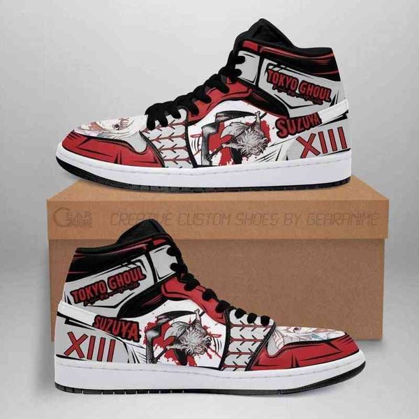 

juuzou suzuya sneakers custom tokyo ghoul anime shoes, Black