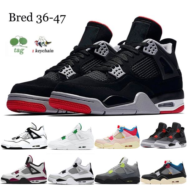 

4s 4 high basketball shoes men white oreo university blue red thunder seafoam military black orange metallic green metallic wneakers women t