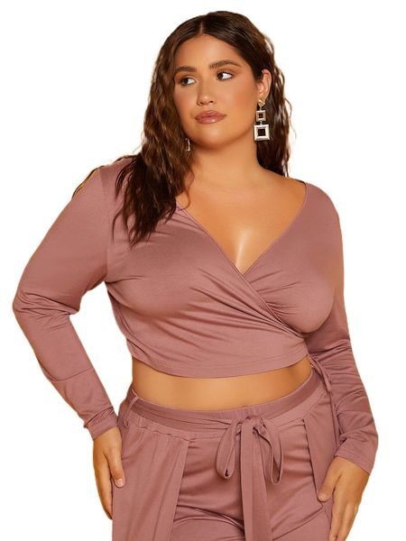 

evolu plus solid knot side crop tee y9rf#, Black