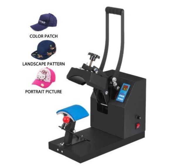 5,5 x 3,5 pollici Cap Hat Heat Thermal Press Transfer Pneumatic Sublimation Machine Digital Clamshell Durevole per DIY 0-399ﾰ