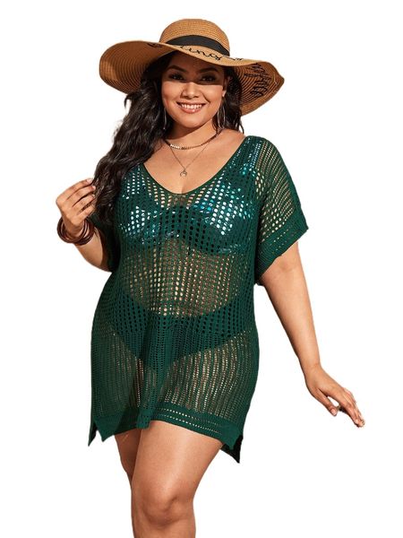 

plus hollow out cover up 528x#, Black