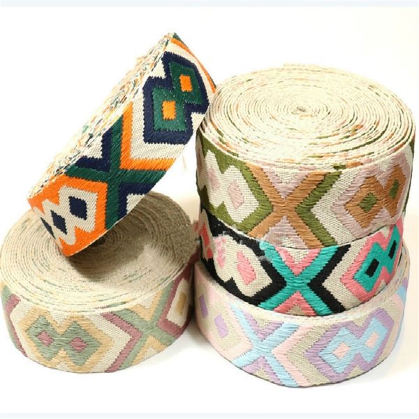 

3 meter /5 mete/10 meterr rthick color diy webbing ethnic wind bag strap decoration accessories crossbody messenger bag belt 220601, Black