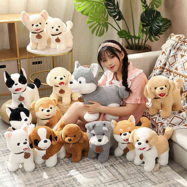 PC CM Cartoon Dogs Plush Toy Beautiful Simulation Husky Shiba Inu Teddy Chihuahua Schnauzer Dec