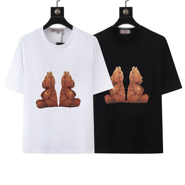 

mens designer t shirt letter animal print summer short sleeve breathable crew neck top, White;black