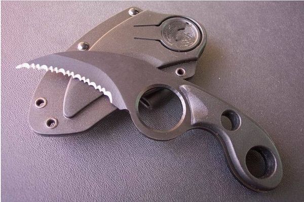 SMIWS H.R.T. Karambit Garras Faca serrilhada 440C Lâmina ABS HONE