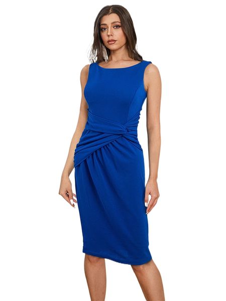 

ruched twist side fitted dress 90cw#, Black;gray