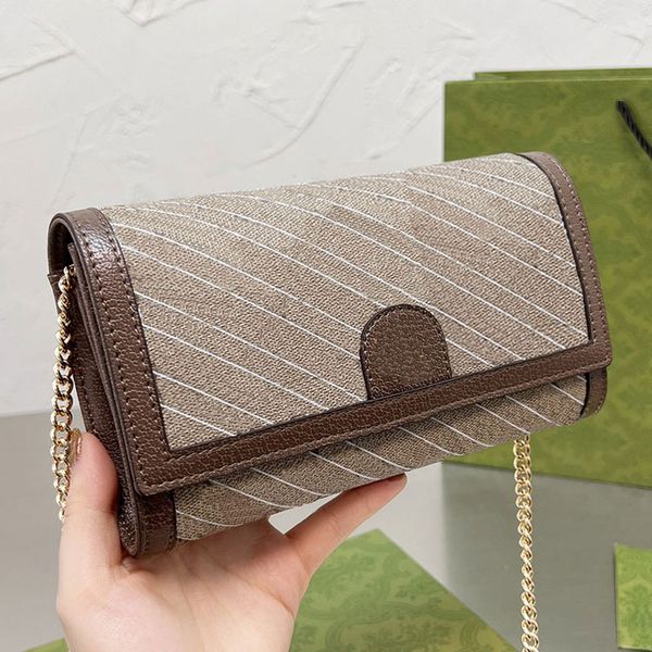 

chains bag cross body bags message purse plain line genuine leather single shoulder wallets letter printing design silver hardware hasp fash