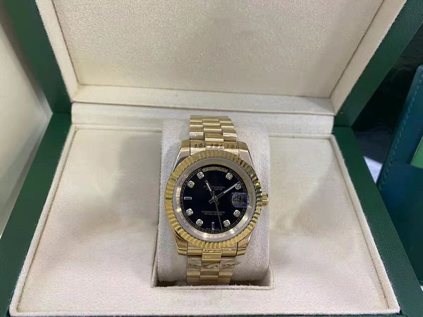 

luxury mechanical mens watch 41mm stainless steel watches men date 2813 mechanical automatic just president desinger mens wristwatch, Slivery;brown