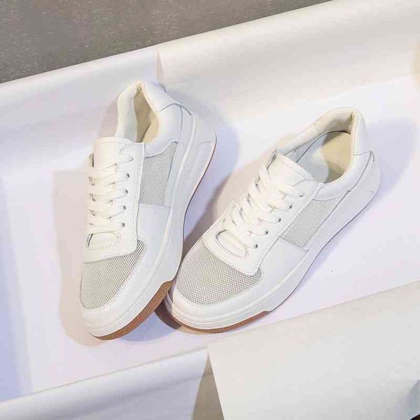 

sandals summer korean mesh casual student shoes leather breathable muffin thick soled white women dq9x, Black