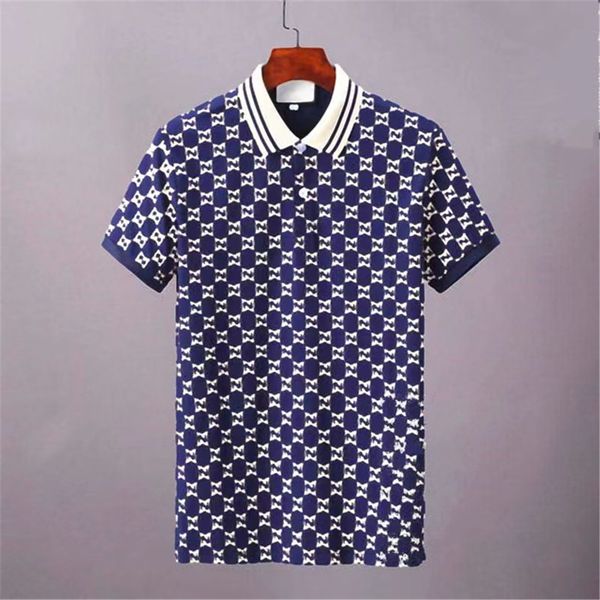 

new designer polo shirts men casual polo t shirt print embroidery fashion europe paris high street solid color mens polos coat cotton, White;black