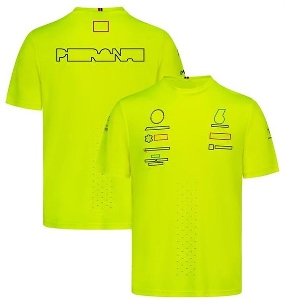 Camiseta piloto da equipe F1 2022 oficial mesmo terno de corrida masculino de manga curta de secagem rápida top plus size pode ser personalizado