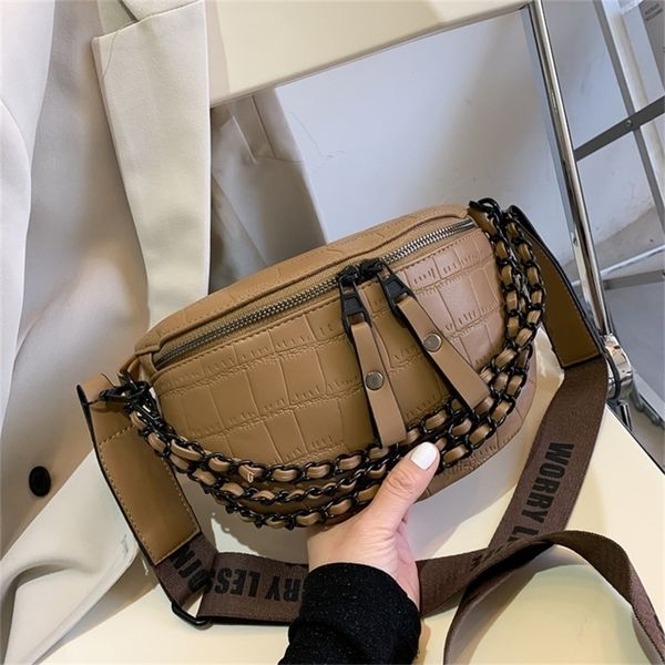 

women's new one messenger embossed chain fashion ins chest clearance outlet sale