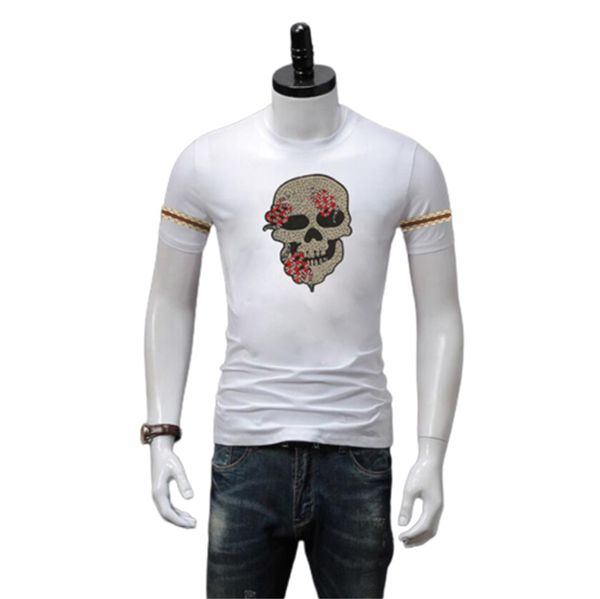 

luxury t-shirt summer mens womens short sleeves fashion tee pure cotton shirts leisure classic pattern size m-3xl#630, White;black