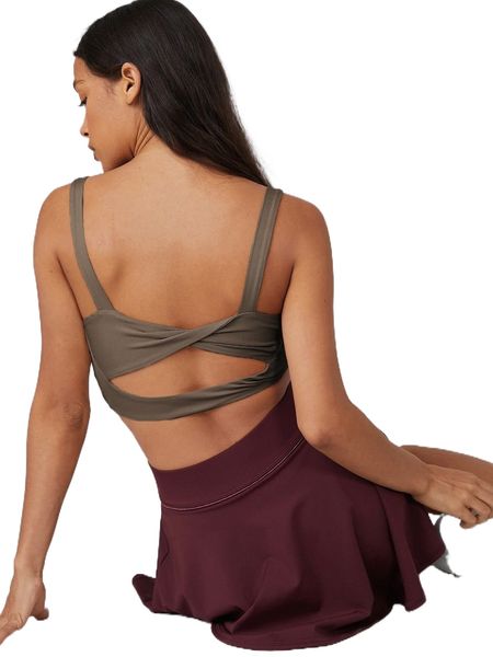 

spandex crop cut out 23cn#, White