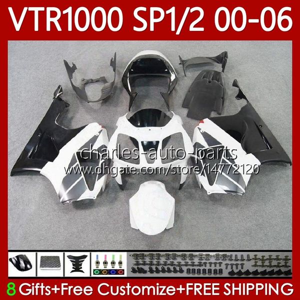 Kit carrozzeria per HONDA VTR1000 RTV1000 RC51 2000-2006 Carrozzeria 123No.28 SP1 SP2 VTR 1000 00 01 02 03 04 05 06 VTR-1000 2000 2001 2002 2003 2004 2005 2006 Carena bianca lucida