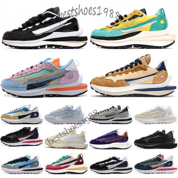 

outdoor vopowaffle mens casual shoes pegas fragment ldwaffle dark iris ldv sesame noir royal fuchsia men women trainers sports sneakers, Black