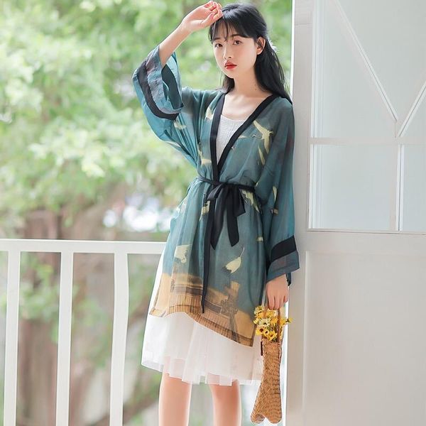 Abbigliamento etnico Kimono giapponese Abito tradizionale cinese Qipao Cardigan Uomo Haori Abbigliamento asiatico Streetwear Donna YukataEtnico