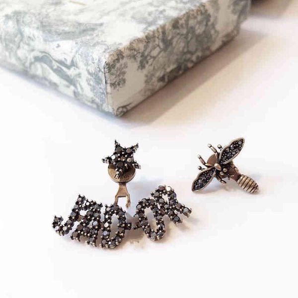 

2022 factory wholesale new di home star asymmetric female full diamond used earrings accessories, Golden