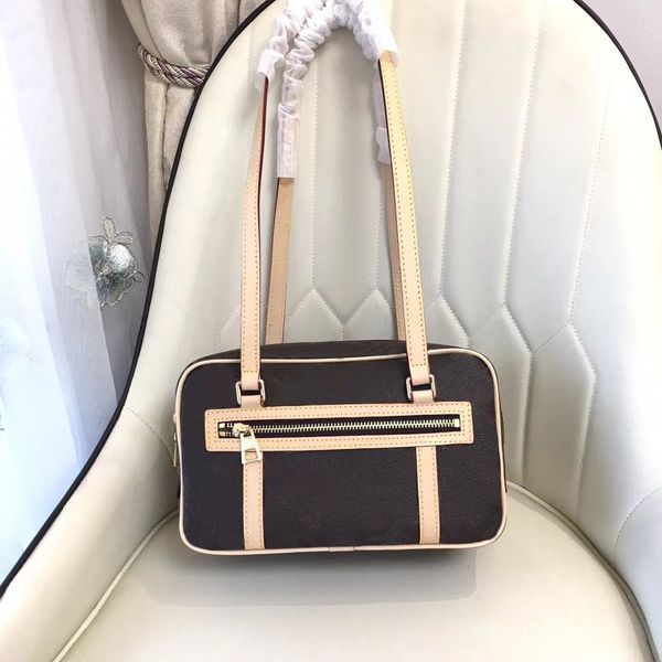

ladies tote shoulder bag designer women fashion handle strap large capacity handbags zipper closure letter print leather travel branded luxu