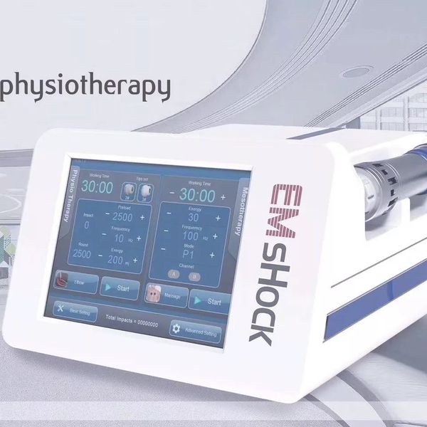 EMShockwave Shock Wave Machine 2 in 1 Dispositivo di stimolazione muscolare EMS Trattamento ED Attrezzatura per terapia ad onde d'urto per alleviare il dolore e guarigione delle ossa Uso clinico