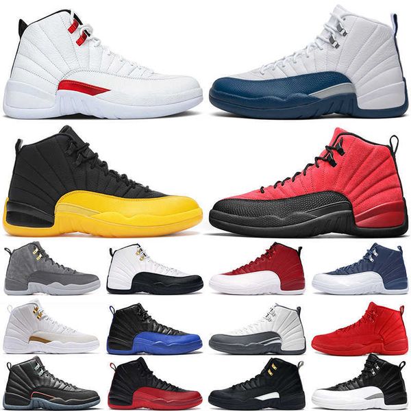 

men basketball shoes jumpman 12s 12 twist reverse flu game royal utility dark concord university gold indigo blue mens trainers sport sneake