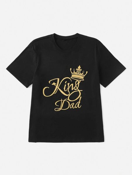 

men crown & letter graphic tee c9y0#, White;black