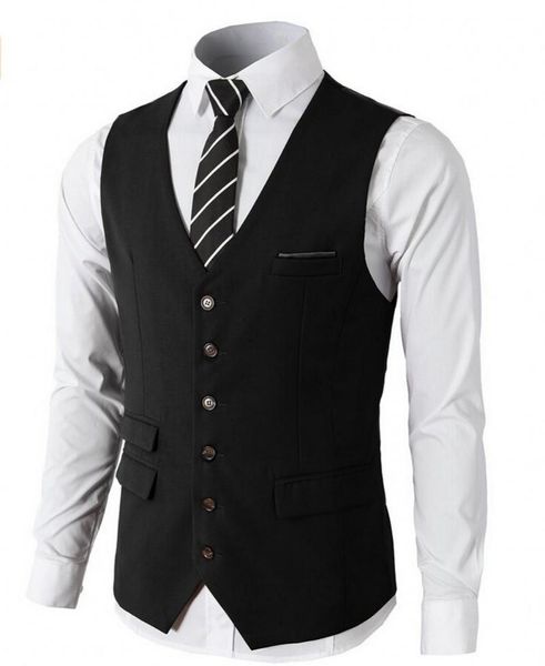 

men's vests groom tuxedos groomsmen suit vest custom made slim fit man wedding men's suits bridegroom vestmen's, Black;white