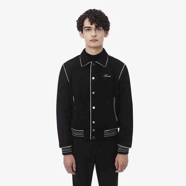 

rhinestone 22ss embroidered cupid wool tweed black slim fit jacket coat high street fashion, Black;brown