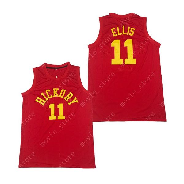 

men's monta ellis #11 hickory hoosiers basketball jersey stitched, Black;red