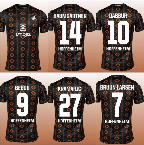 

hoffenheim soccer jerseys 21-22 23 africa kit football shirts 2021 2022 2023 bruun larsen bebou dabbur kramaric georginio baumgartner specia, Black;yellow