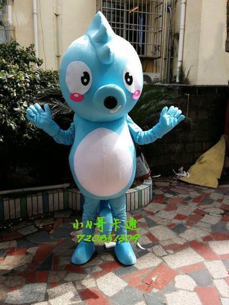 Mascote boneca traje azul cavalo cavalo hippocampus mascote traje personagem de desenho animado mascotte tamanho adulto Natal para o evento de festa de Halloween