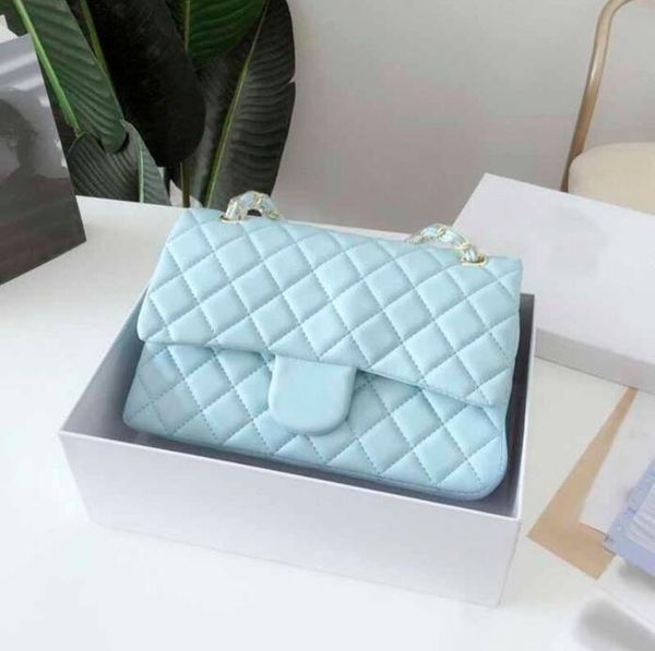 

tz 26cm flap ladies designer bags solid color pu shoulder bags gold-tone metal chains classic handbags timeless diamond quilting crossbody b
