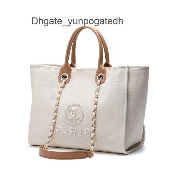 

brand classic fashion beach bags ch women handbags pearl evening bag designers female canvas portable high-capacity luxury trend big handbag, Black;red