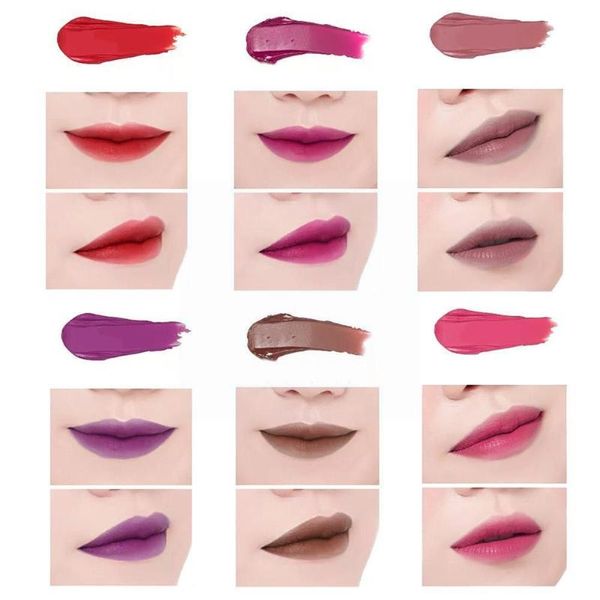 Lipgloss, Weinrot, Tönung, Babyrosa, für Frauen, Make-up, flüssiger Fleck, Lippen, Lippenstift, Kosmetikflasche W2N5