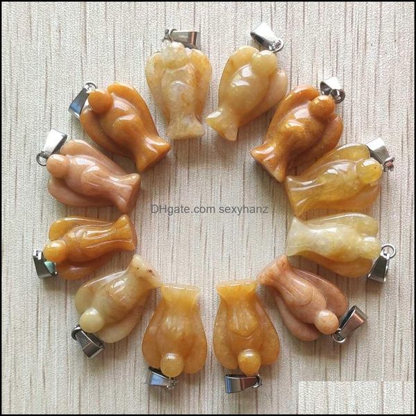 

pendant necklaces pendants jewelry fashion natural yellow jades stone carved angel charms for necklace ma dhf2p, Silver