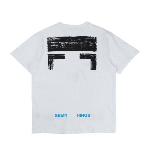 

summer mens loose t shirts fashion tees designers offs brands man women casual t-shirt luxury clothing letter arrow black white tshirts str, White;black